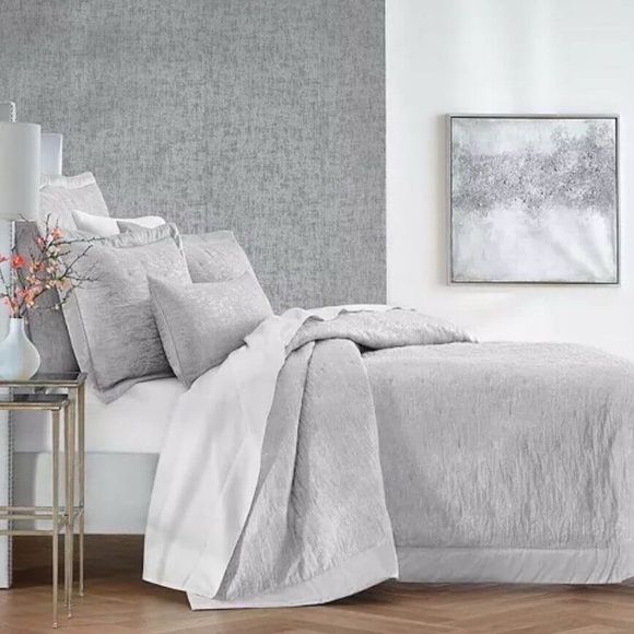 Hudson Park Collection Rippled Texture Coverlet, Queen - Exclusive. MSRP $525 - Picture 1 of 8